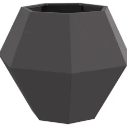 Clearance Ställning i stål - - 75x75x60 cm - Svart - Rektangulär design - Utomhusbruk - Monterings krävs Krukor & Växtbehållare