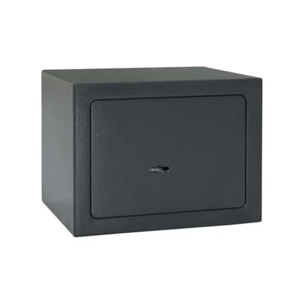 Best Stålsäkerhetsskåp - - Mörkgrå - 23x17x17 cm - Fästanordning med dörrlås - Inomhusbruk Kassaskåp