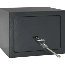 Best Stålsäkerhetsskåp - - Mörkgrå - 23x17x17 cm - Fästanordning med dörrlås - Inomhusbruk Kassaskåp