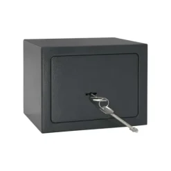 Best Stålsäkerhetsskåp - - Mörkgrå - 23x17x17 cm - Fästanordning med dörrlås - Inomhusbruk Kassaskåp