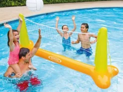 Sale Stor uppblåsbar poolvolleyboll + boll INTEX 56508 Pool- & Spatillbehör