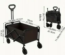 Discount Strand, camping, trädgård, hopfällbar vagn 100 kg, fickor Trädgårdsverktyg