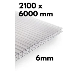 Outlet Stycke av växthusflerväggsplåt / klar polykarbonat 700x1500mm - 4mm, 2st. Växthus