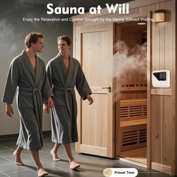 Online Styrenhet för bastuaggregat - Temperaturregulator - Torkbastu - 3–9 kW - 220–240 V - Ljusstyrning max 60 W - Vred - Plast Bastu
