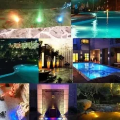 Hot Submersibel LED-ljus - TD® - 2 Stycken - Fjärrkontroll - RGB - Trädgård - Utomhus Fontäner & Dammar