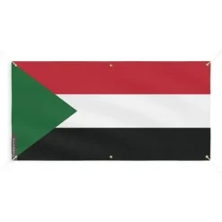 Sale Sudan Flag Banner 6 öljetter 110x220cm i polyester Flaggor & Vindstrutar