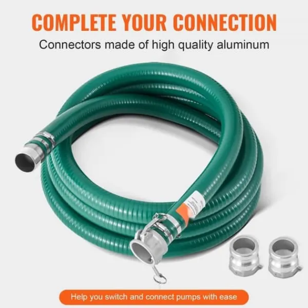 Clearance Sugslang 2 tum x 20 fot, högkvalitativ grön slang med kopplingar, professionell användning, idealisk för trädgård och industriella applikationer Bevattning
