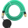 Clearance Sugslang med kopplingar mässing grön 1,1" 3 m PVC Bevattning