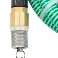 Clearance Sugslang med kopplingar mässing grön 1,1" 3 m PVC Bevattning