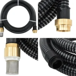 Online Sugslang med kopplingar mässing svart 1,1" 5 m PVC - Sugslang - Sugslangar - Home & Living Bevattning