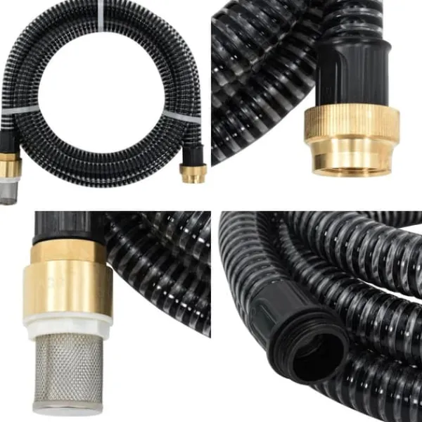 Online Sugslang med kopplingar mässing svart 1,1" 5 m PVC - Sugslang - Sugslangar - Home & Living Bevattning