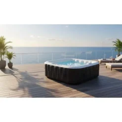 Online SUN SPA Laminerat fyrkantigt uppblåsbart spa - 6 personer - 1,85 x H 0,65 m Spa & Utomhusbad