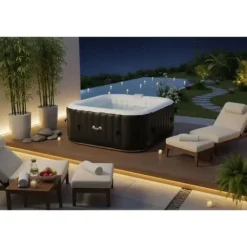 Online SUN SPA Laminerat fyrkantigt uppblåsbart spa - 6 personer - 1,85 x H 0,65 m Spa & Utomhusbad