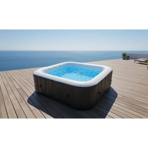 Online SUN SPA Laminerat fyrkantigt uppblåsbart spa - 6 personer - 1,85 x H 0,65 m Spa & Utomhusbad