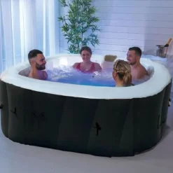 Online SUN SPA Laminerat fyrkantigt uppblåsbart spa 4 personer - 1,57 x 0,67 m Spa & Utomhusbad