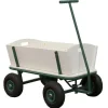 Best SUNNY Billy Beach Wagon / Vagn av vanligt trä | Vagn med luftfyllda däck i grönt | 94 x 61 x 97 cm Trädgårdsverktyg