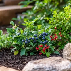 Superfrukt - Set om 3 - Actinidia, Vaccinium - Höjd 25-40cm - ⌀9cm