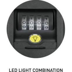 New Surflogic Padlock Keyguard Led Light Svart Kassaskåp