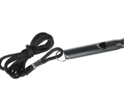 Survival Whistle - Aluminium - Svart
