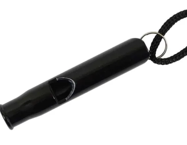 Survival Whistle - Aluminium - Svart