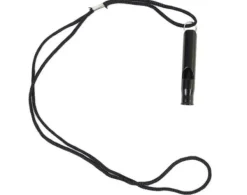 Survival Whistle - Aluminium - Svart