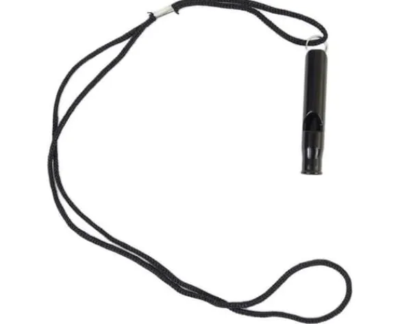 Survival Whistle - Aluminium - Svart