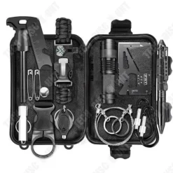 Survivalverktyg - TD® - Multifunktionell uppsättning - Svart - 20x12x6cm - Nödsituationer