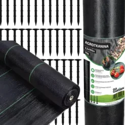 Svart agrotextil för ogräs, mulching, 3,2x100m, 70g pinnar Markduk & Fiberduk