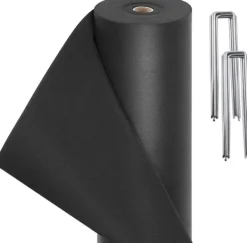 New Svart ogräsavvisande fleece ogräsavvisande film 50 m² (1 m x 50 m) Markduk & Fiberduk