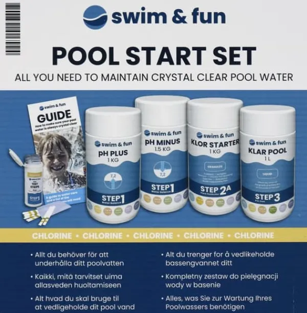 New Swim&Fun Pool Starter Set - Med klor Pool- & Spatillbehör