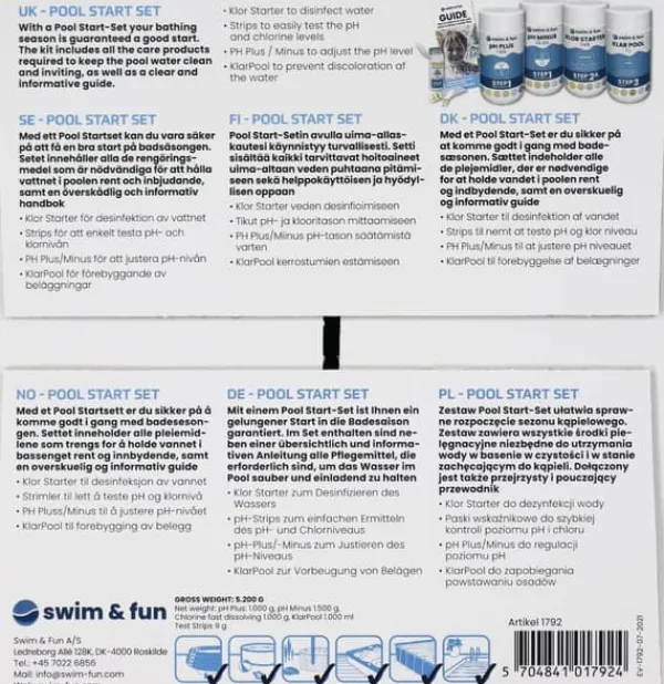 New Swim&Fun Pool Starter Set - Med klor Pool- & Spatillbehör