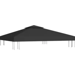 Tak till partytält & lusthus - Living Paviljongtak med ventilering 310 g/m² 3x3 m svart