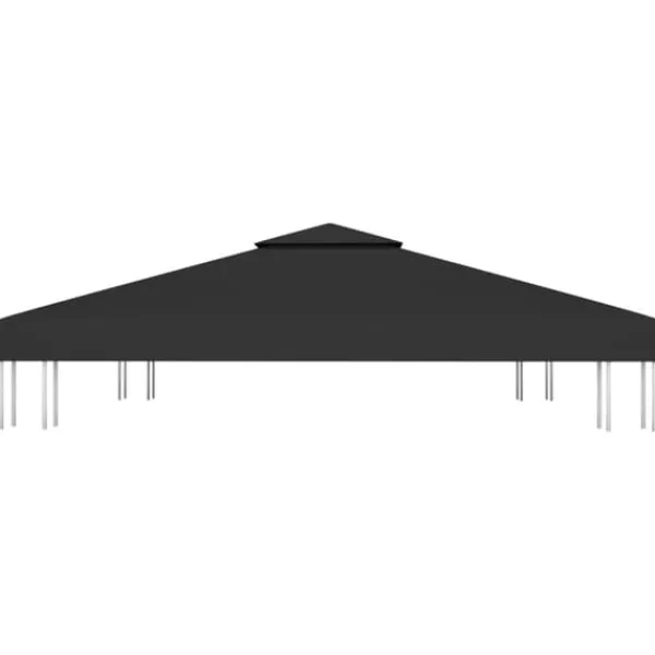 Tak till partytält & lusthus - Living Paviljongtak med ventilering 310 g/m² 3x3 m svart