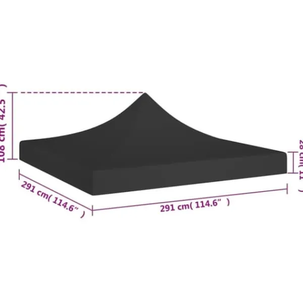 Online Tak till partytält & lusthus - Living Tak till partytält 3x3 m svart 270 g/m² Tält & Lusthus