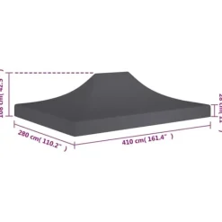 Outlet Tak till partytält 4x3 m antracit 270 g/m² - Tak Tält - Tak Partytält - Home & Living Tält & Lusthus
