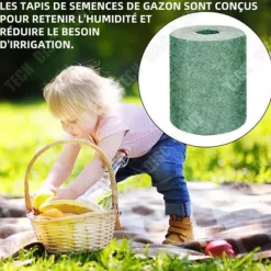 TD biologiskt nedbrytbar gräsfrömatta 1000x20cm Frön ingår ej Non-woven gräsfrömatta Hjälper växttillväxt Fröer & Lökar