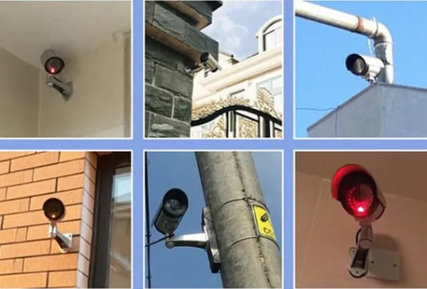 Online TD® Dummy Säkerhetskamera Innehållsinspelning Säkerhet Hem Arbetsplats Väggmonterad Batteridriven Falska Övervakningskameror