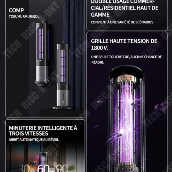 Outlet TD Mosquito Killer Lamp 1800V 7,7x7,7x37,4 cm USB Electric Insect Killer UV Mosquito Killer Lampa Inomhus myggmedelslampa Insektsmedel & Djuravvisande Medel