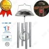 Best TD® Solar chime lampa läsbord utomhus inomhus led dekoration ljus färg vind trädgård innergård vägglampa Vinddekoration