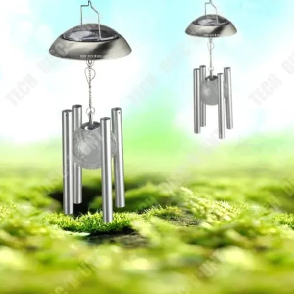 Best TD® Solar chime lampa läsbord utomhus inomhus led dekoration ljus färg vind trädgård innergård vägglampa Vinddekoration