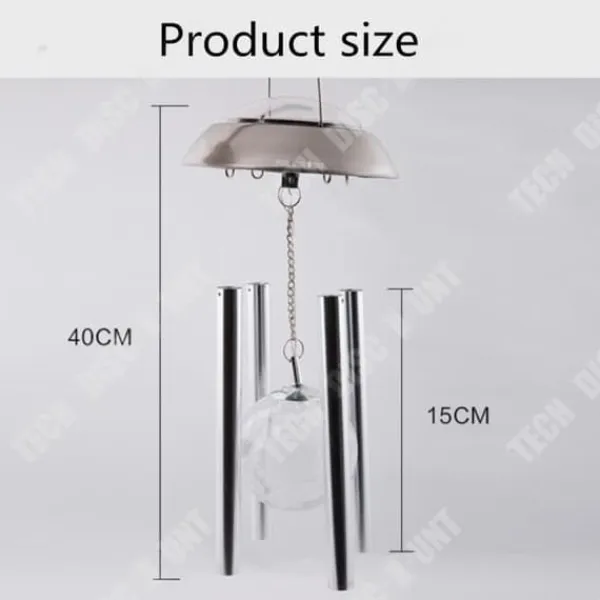 Best TD® Solar chime lampa läsbord utomhus inomhus led dekoration ljus färg vind trädgård innergård vägglampa Vinddekoration