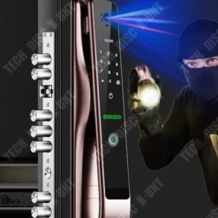 Sale TD® Stöldskydd automatisk dörr fingeravtryck lösenordslås fjärrkontroll visual cat eye smart induktionslås Hemlarmsystem