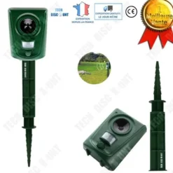 Clearance TD® Ultrasonic Djuravvisande Utomhuskatter Möss Duva Kraftfull batteridriven Hundråttor Balkong Bärbart trädgårdsskydd Insektsmedel & Djuravvisande Medel