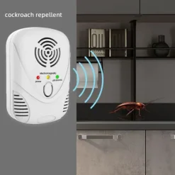 TD® Ultrasonic Mouse Repellent 6,3*6*9,6CM repellerar insekter och gnagare Nattljusfunktion