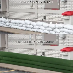 Återanvändbar Canvas Flood Control-sandsäck Flood Control-påse med elastiskt band förlängda sandsäckar med dragsko Jord & Sand
