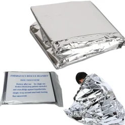 Outlet Termisk nödfilt, folie, livmatta, 160 x 210 cm, 01449 Beredskapsplaner