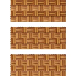 Hot Terrassplattor 30 x 30 cm akacia set om 30 Trädgårdsprydnader