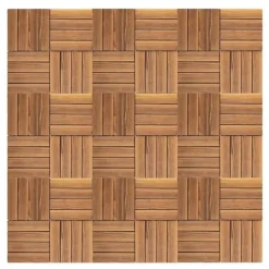 Terrassplattor, Sammanlänkande Design, Hållbart Material,Brun