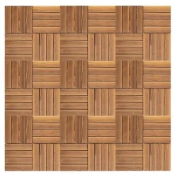 Terrassplattor, Sammanlänkande Design, Hållbart Material,Brun
