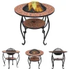 Online The Living Store Eldfat med mosaikbord terrakotta 68 cm keramik - Öppna spisar Öppna Spisar